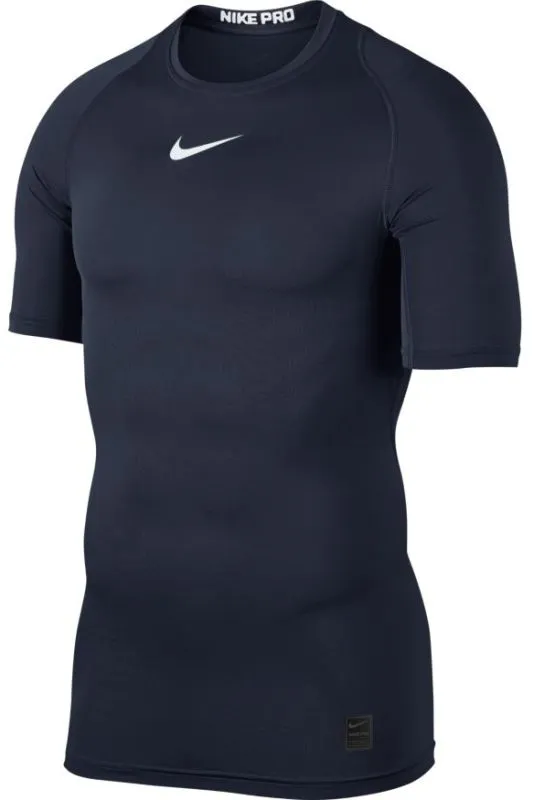Nike Pro Top SS Comp - obsidian/white/white