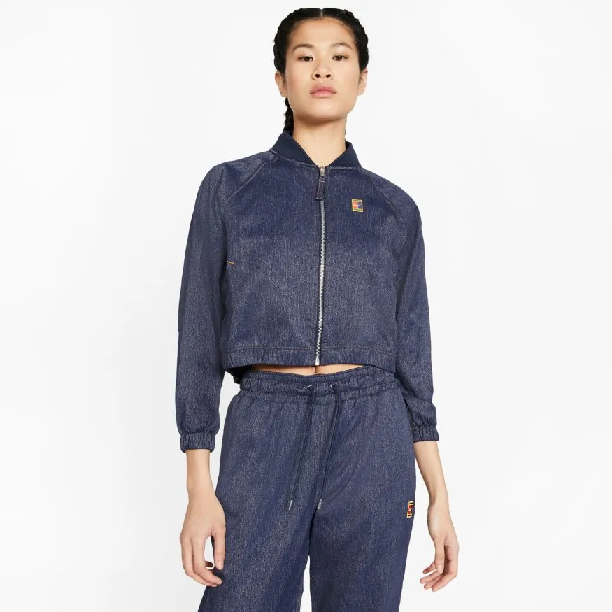 Nike Court Jacket PS NT W - obsidian/silver/wheat
