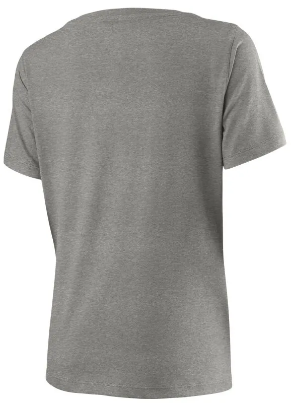 Wilson W Script Cotton Tee - heather grey/red
