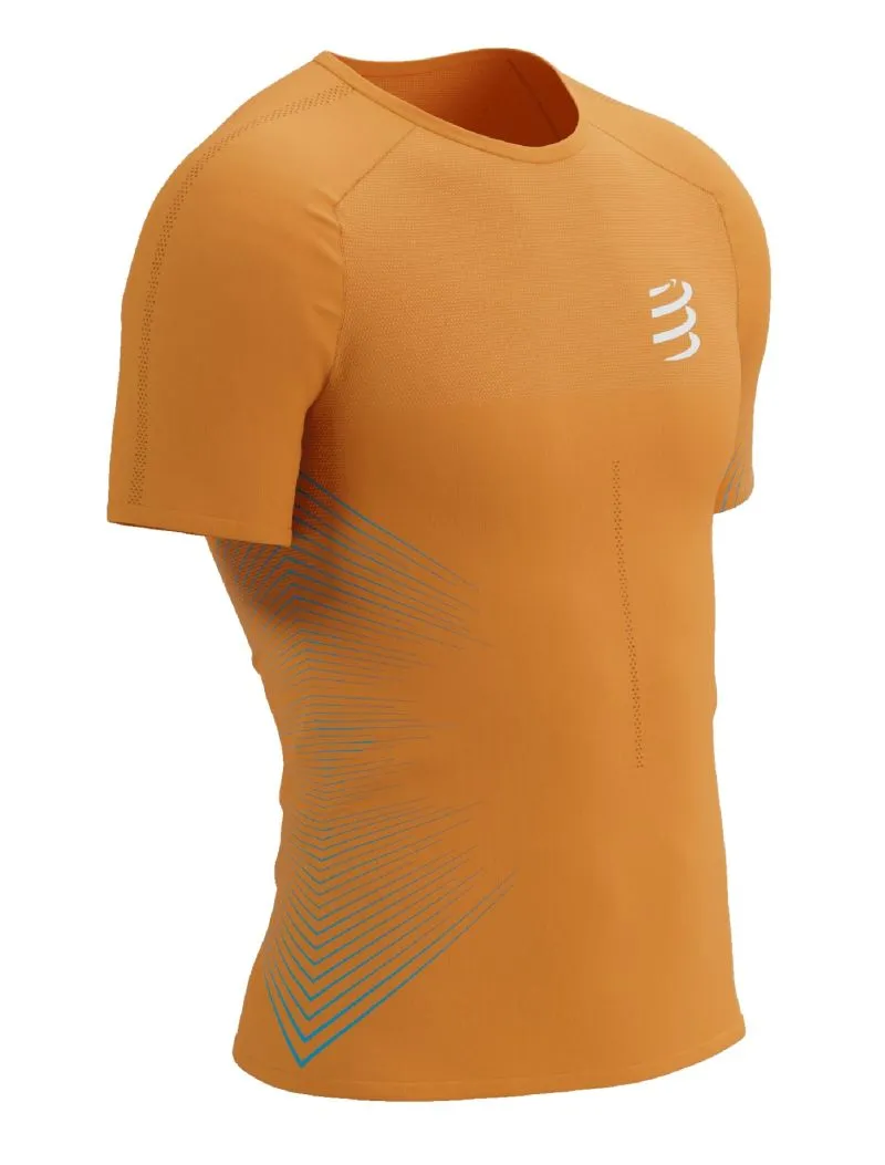 Compressport Performance SS - autumn glory/hawaiian ocean