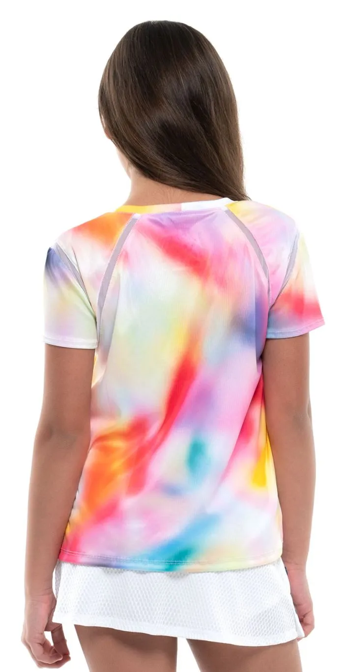 Lucky in Love Techno Tropic Techno Star S/S Girls - punch