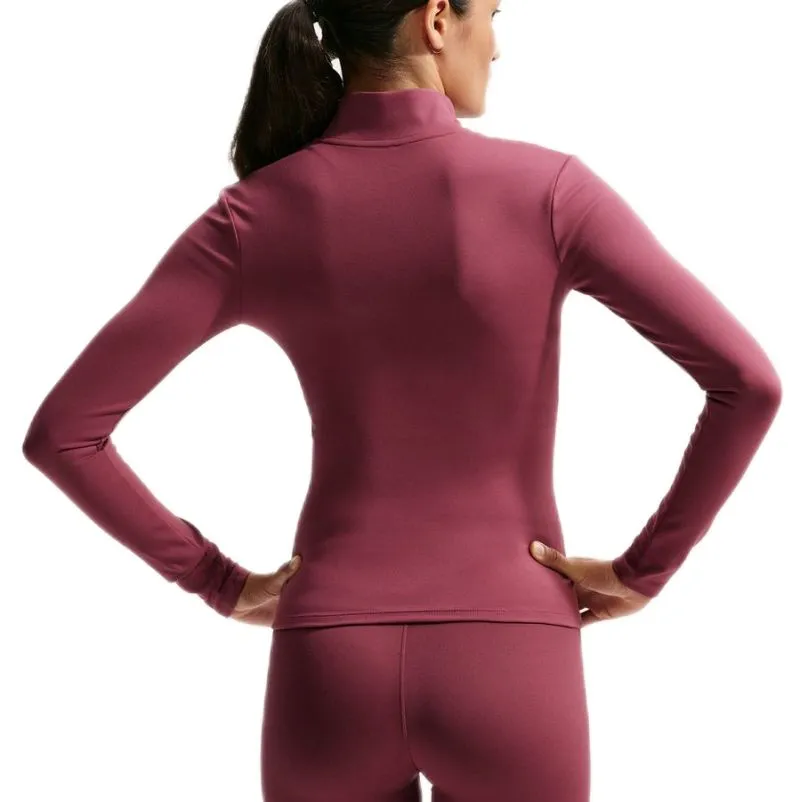 Nike One Dri-Fit Full Zip Fitted - pink smoke/white
