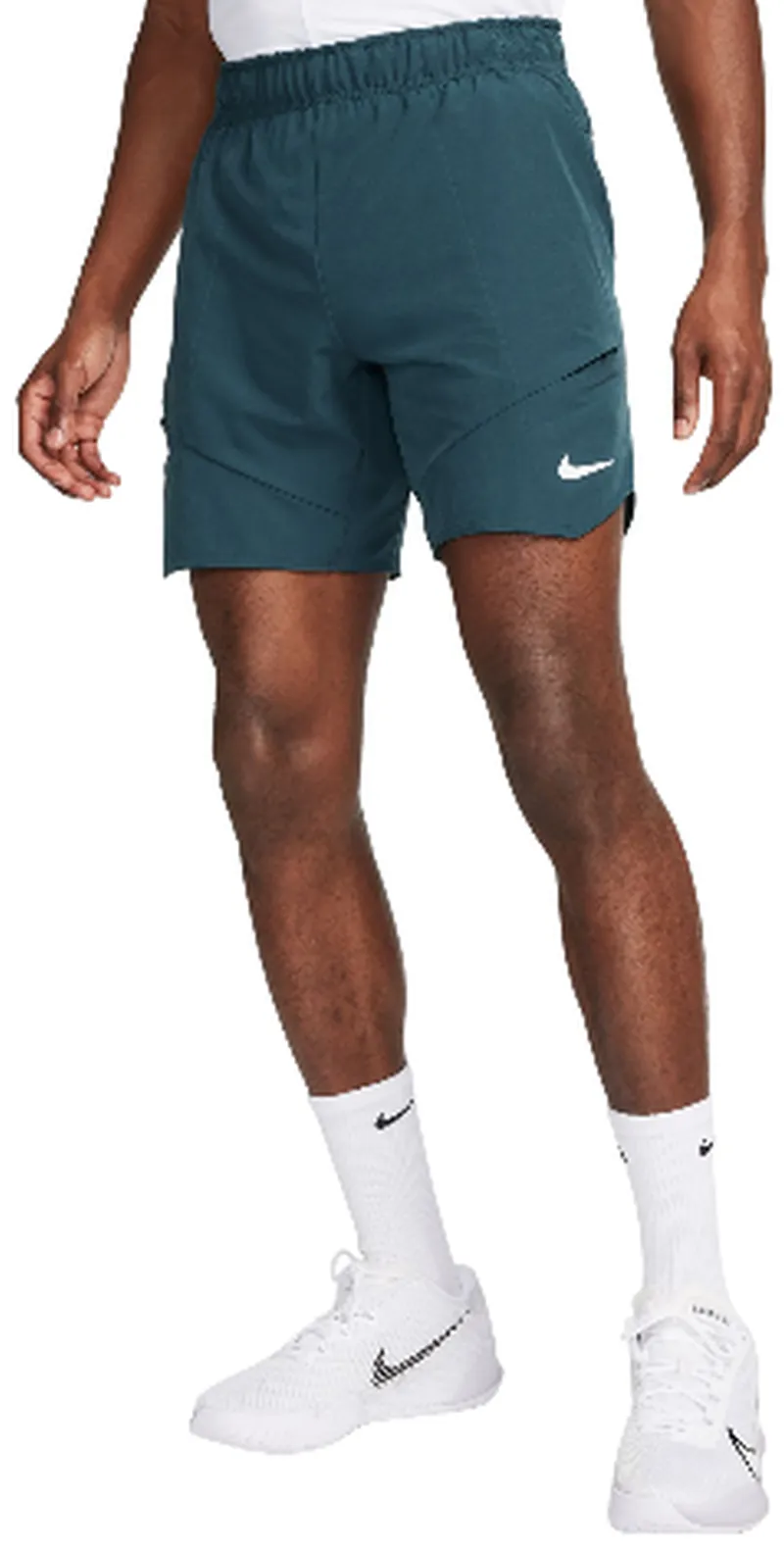 Nike Dri-Fit Advantage Short 7in - deep jungle/lime blast/white
