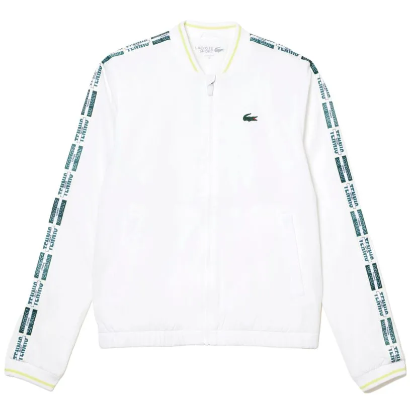 Lacoste Recycled Fiber Stretch Tennis Jacket - white