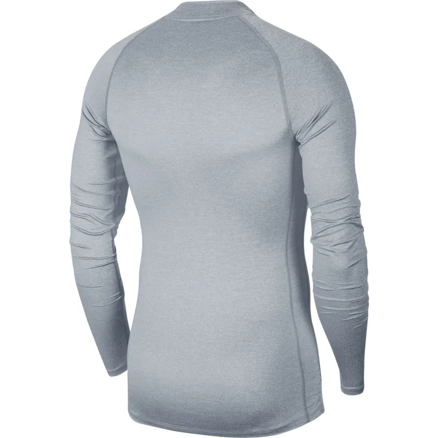 Nike Pro Top LS Tight Mock - smoke grey/light smoke grey/black