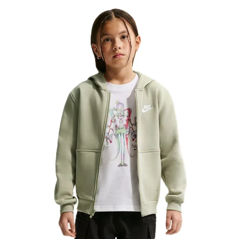 Nike Club Fleece Full-Zip - spruce fog/white