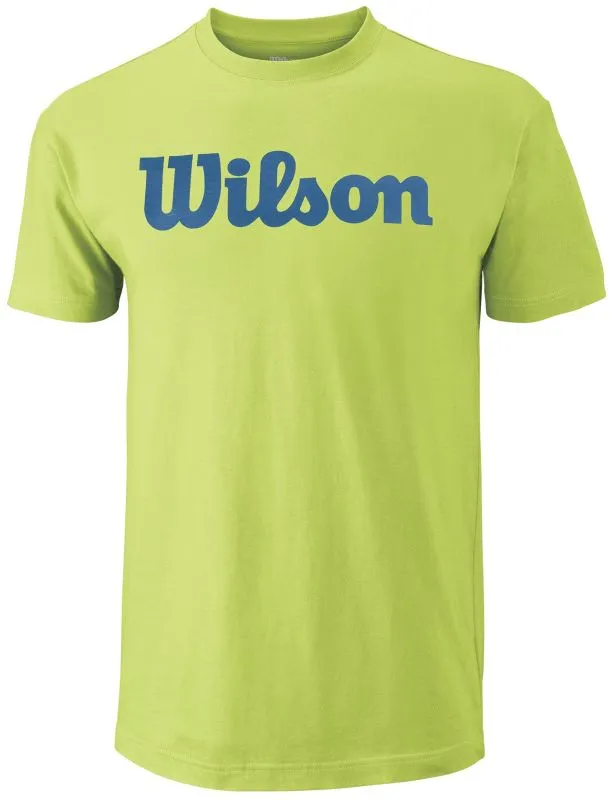 Wilson Script Cotton Tee - green glow
