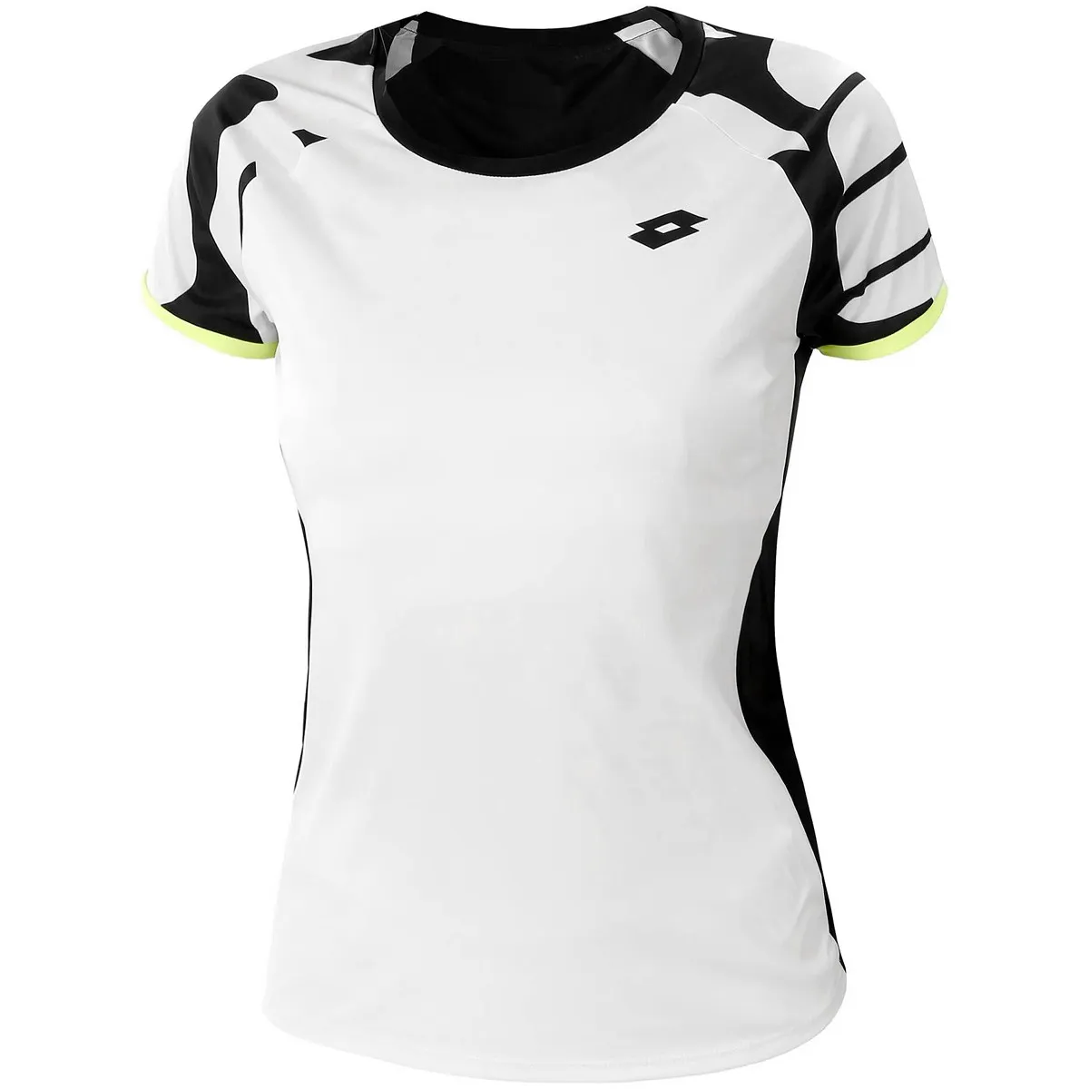 Lotto Top Ten W III Tee PRT2 PL - bright white/all black Lotto Top Ten W III Tee PRT2 PL - bright white/all black