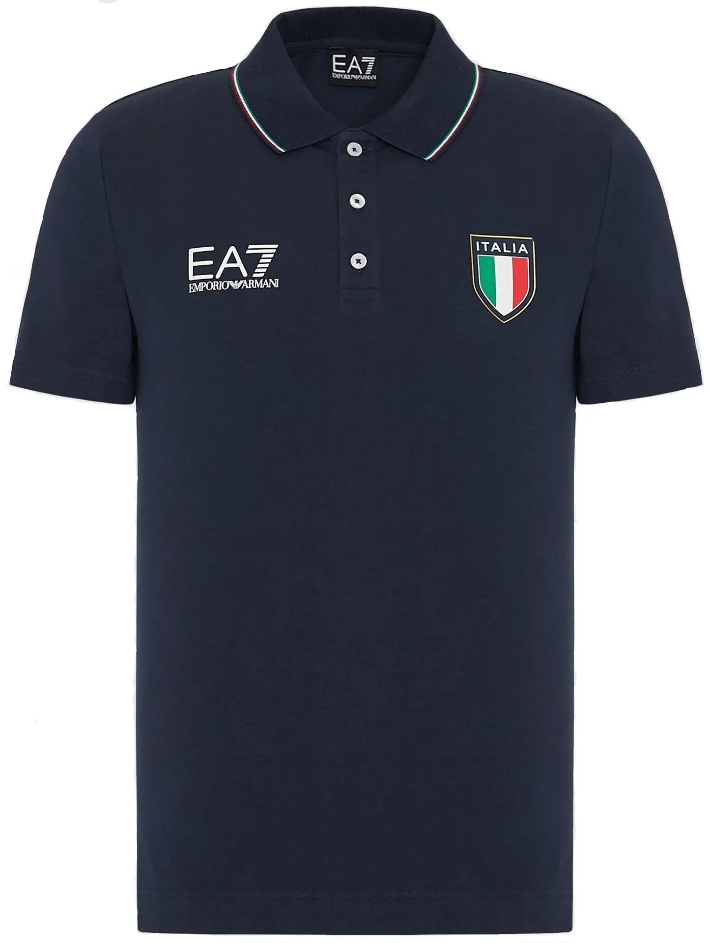 EA7 Man Jersey Polo Shirt - navy blue