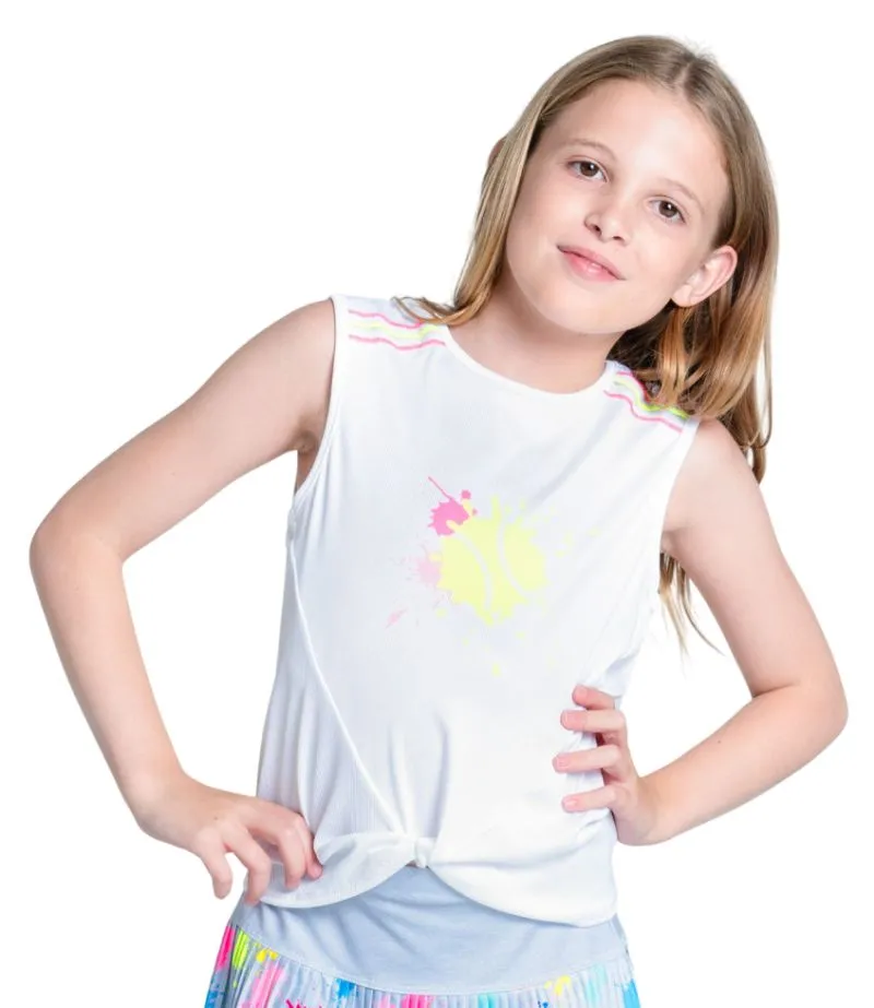 Lucky in Love Smash That Ball Tank - white Lucky in Love Smash That Ball Tank - white