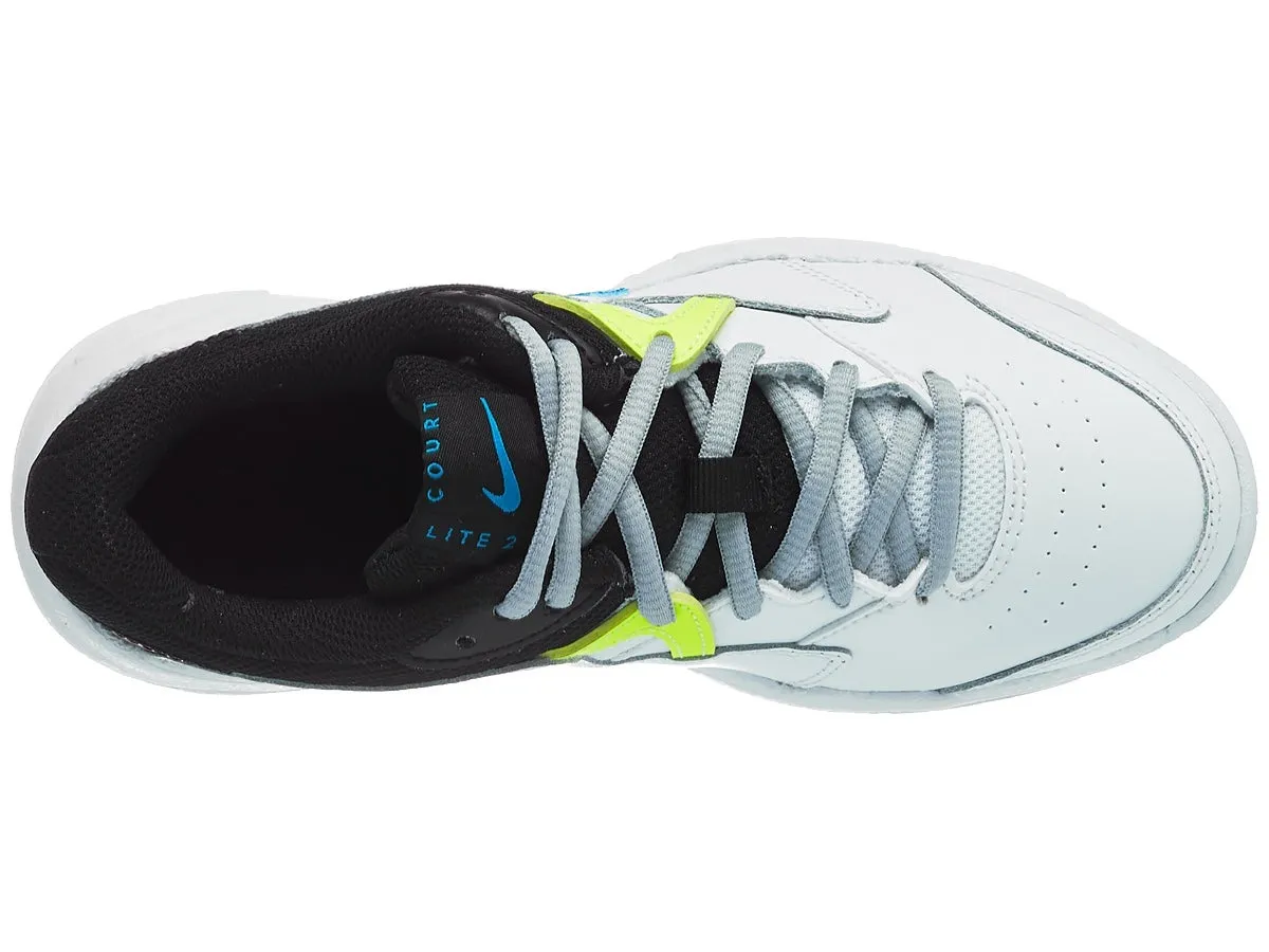 Nike Jr Court Lite 2 - white/neo turq/hot lime