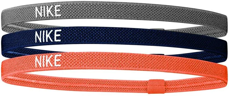 Nike Elastic Hairbands 3PK - smoke grey/midnight navy/bright mango Nike Elastic Hairbands 3PK - smoke grey/midnight navy/bright mango