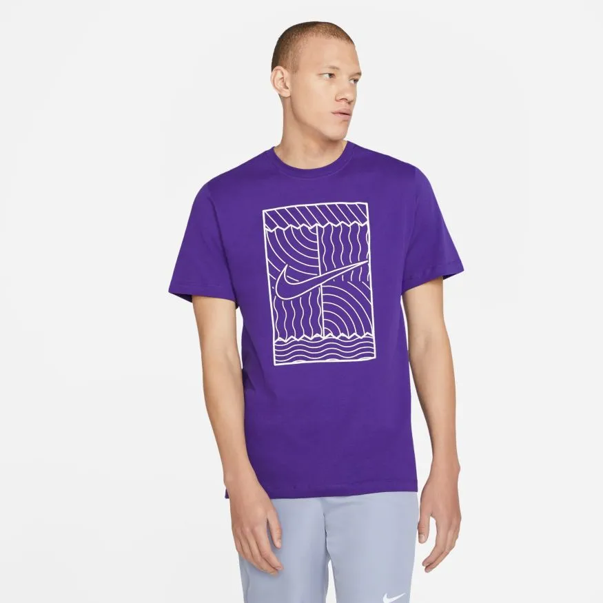 Nike Court Tee SSNL OZ M - court purple/white