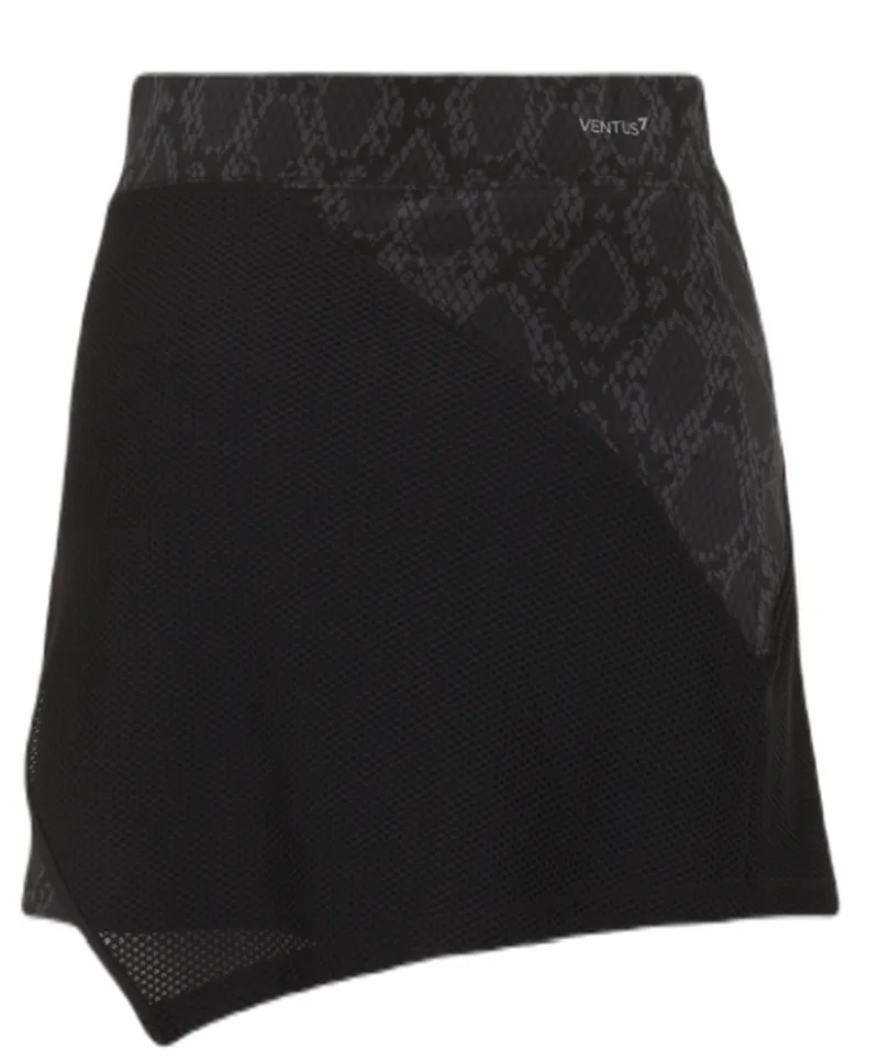 EA7 Woman Jersey Miniskirt - black python