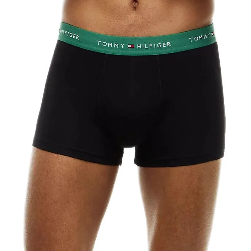 Tommy Hilfiger Cotton Trunk 3P - alaskan green/medium red/black