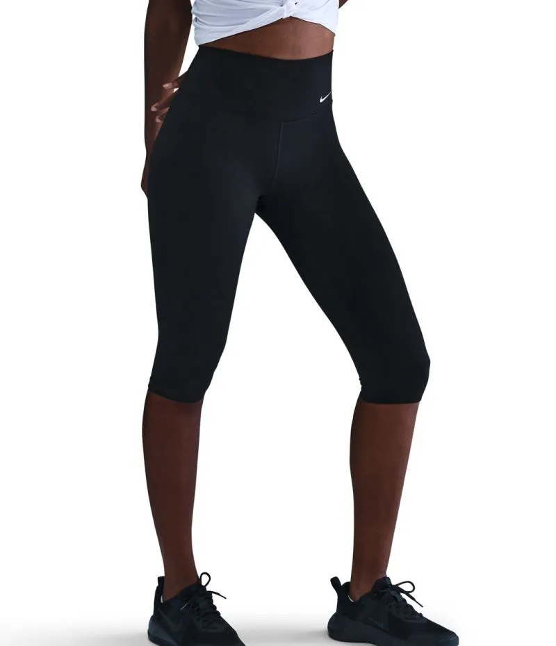Nike One Upper Calf Length Tight - black/white Nike One Upper Calf Length Tight - black/white