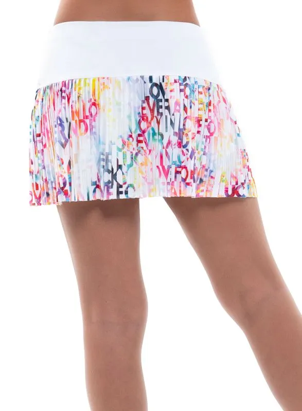 Lucky in Love Techno Tropic Techno Love Pleated Skirt Girls - punch