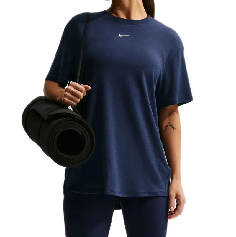 Nike One Relaxed Dri-Fit Short Sleeve - midnight navy/white