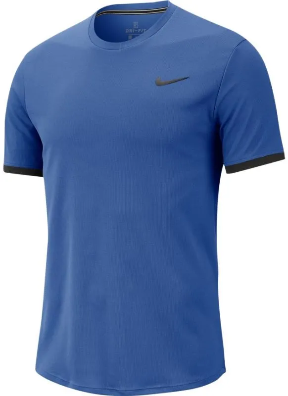 Nike Court Top SS - game royal/black/black