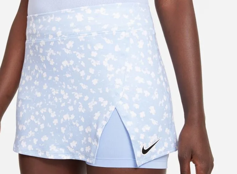 Nike Court Dri-Fit Victory Skirt Printed W - aluminum/aluminum/black