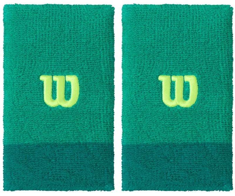 Wilson Extra Wide Wristband - deep green/lagoon green/sharp green Wilson Extra Wide Wristband - deep green/lagoon green/sharp green