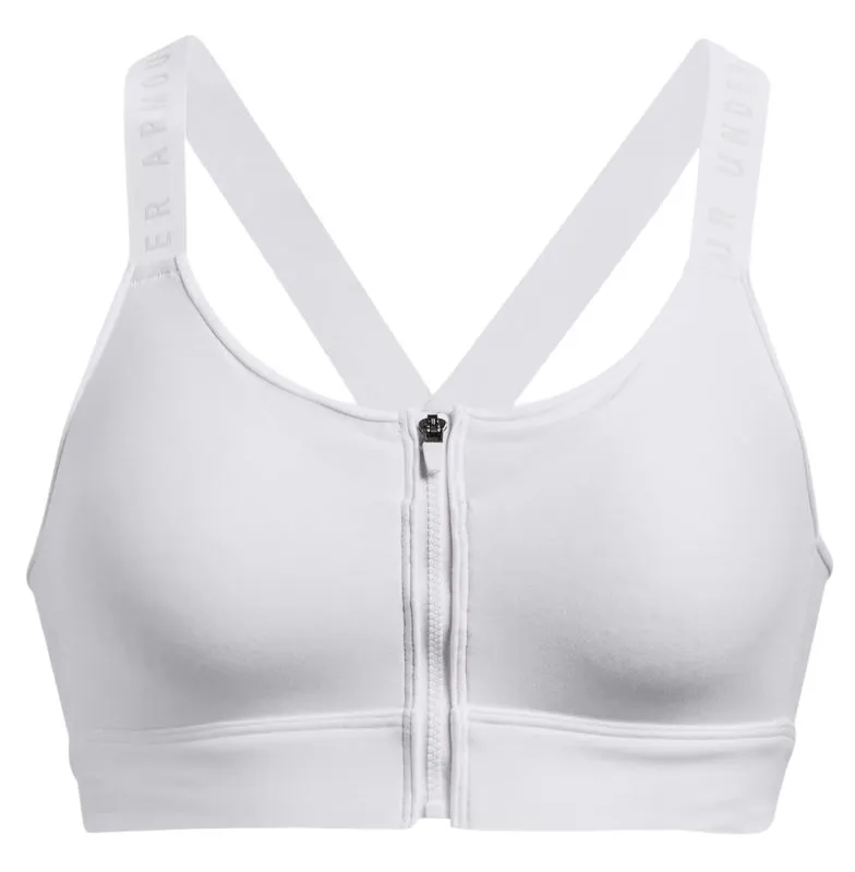Under Armour Infinity High Zip Sports Bra - white/halo gray Under Armour Infinity High Zip Sports Bra - white/halo gray