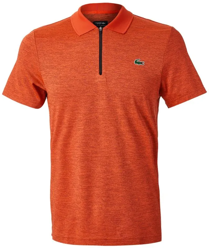 Lacoste Men's SPORT Novak Djokovic Collection Tech Jersey Polo - red/black Lacoste Men's SPORT Novak Djokovic Collection Tech Jersey Polo - red/black