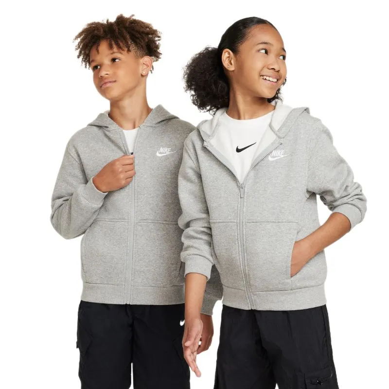 Nike Club Fleece Full-Zip - dark grey heather/white Nike Club Fleece Full-Zip - dark grey heather/white