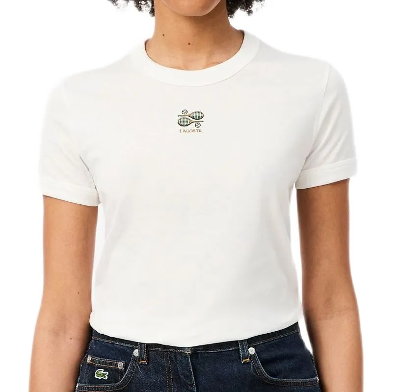 Lacoste Embroidery Accent Jersey - white