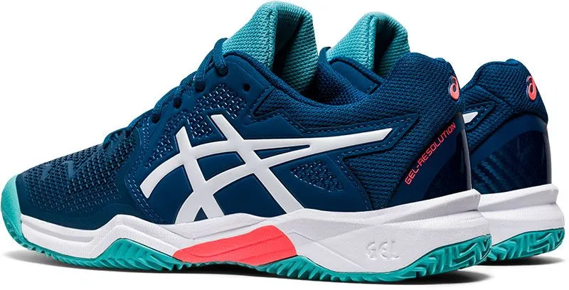 Asics Gel-Resolution 8 Clay GS - mako blue/white