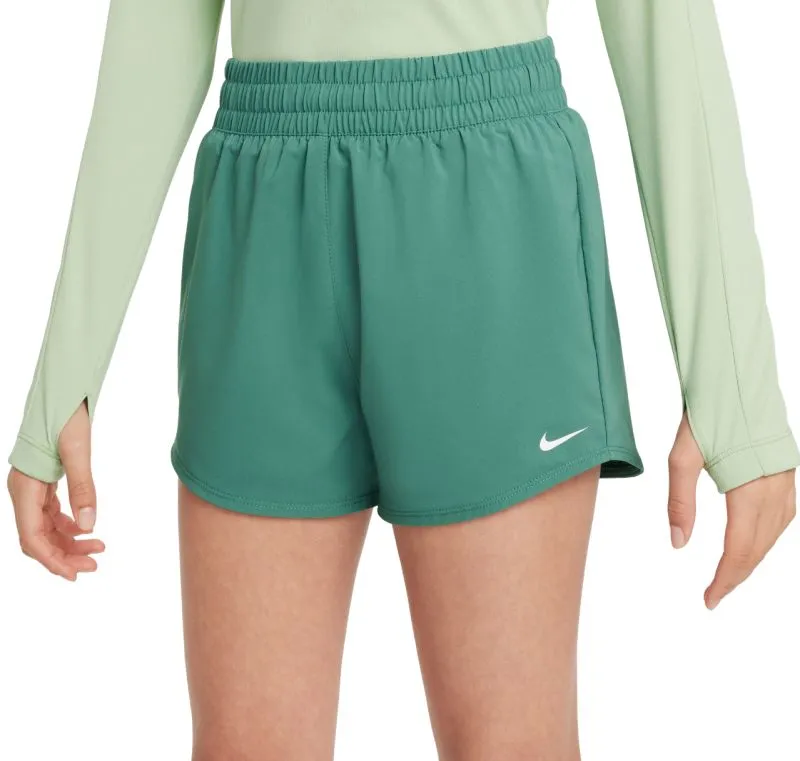 Nike Kids Dri-Fit One High-Waisted Woven Training Shorts - bicoastal/white