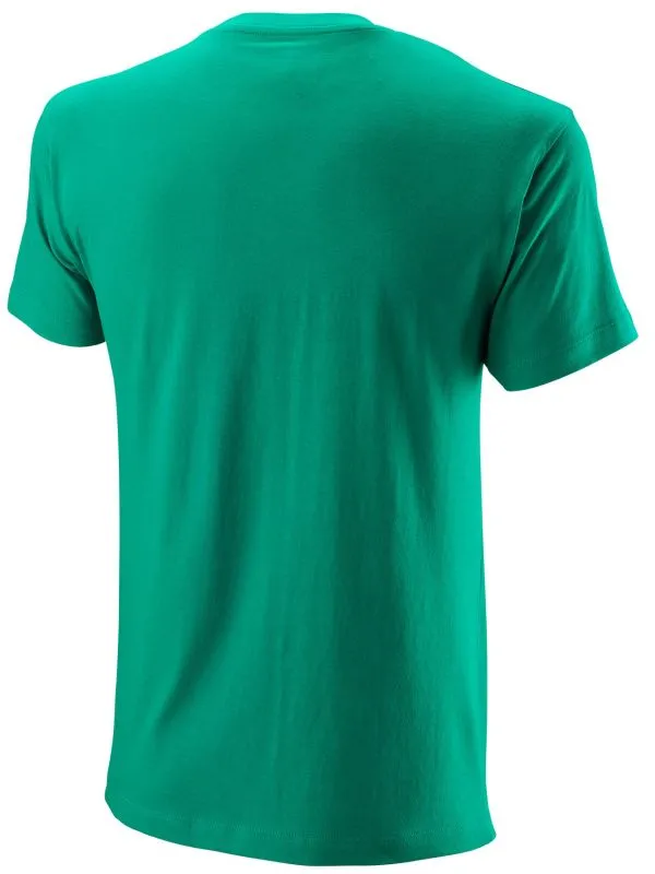 Wilson M Script Cotton Tee - deep green