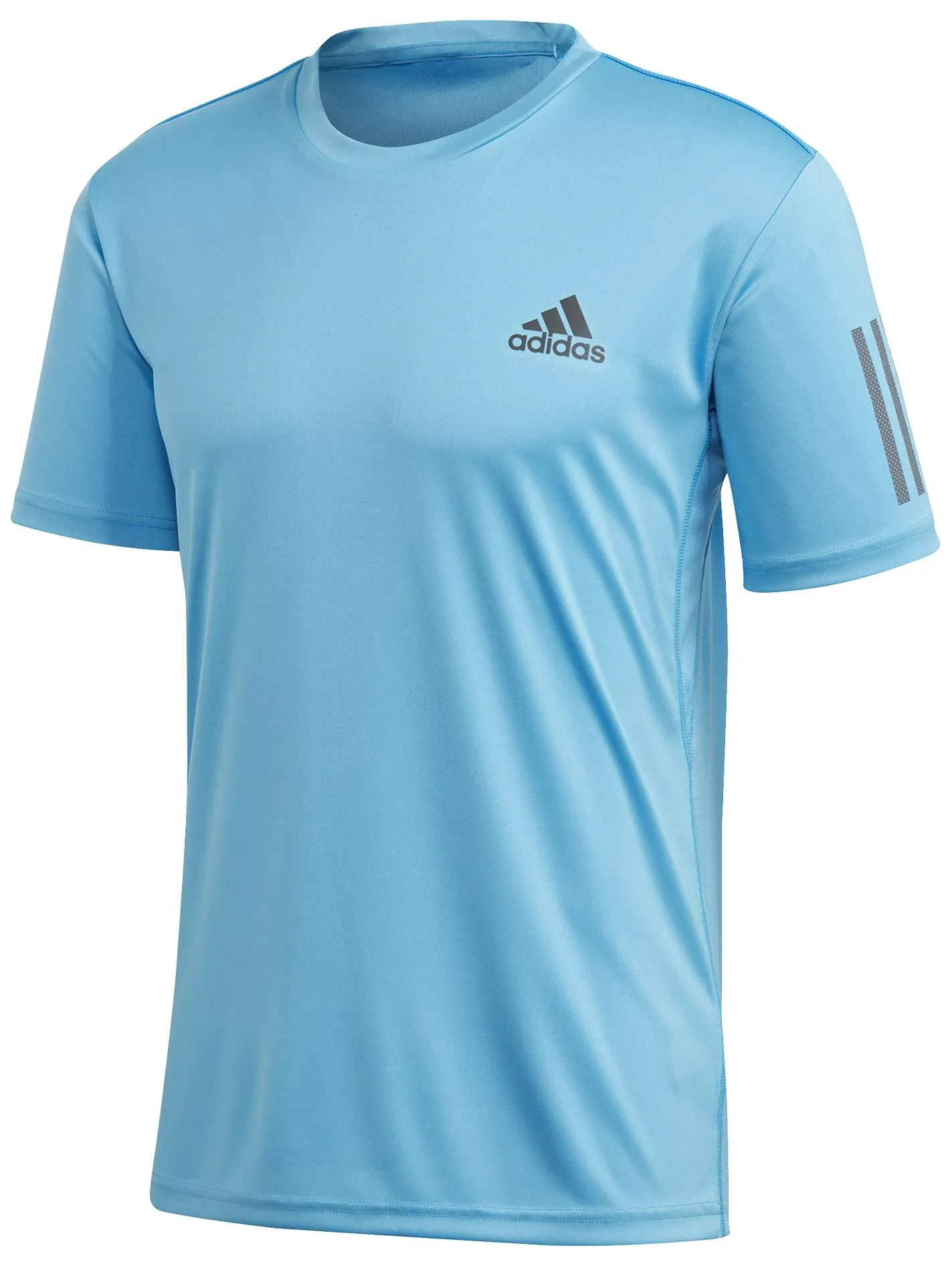 Adidas Club 3 Stripe Tee - fresh splash/grey six