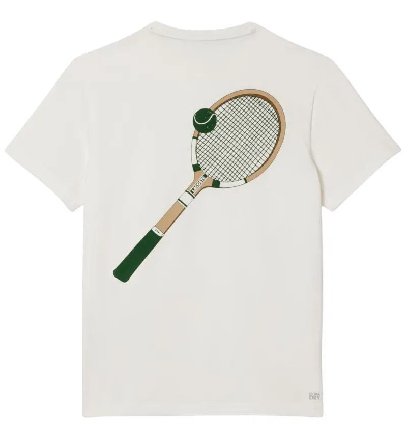 Lacoste Ultra Dry Tennis Heritage Print - white