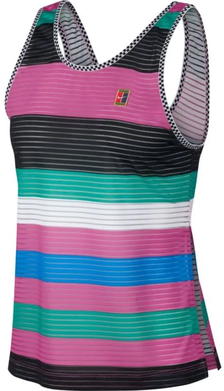 Nike Court Dry Printed Tank - active fuchsia/black/white/white