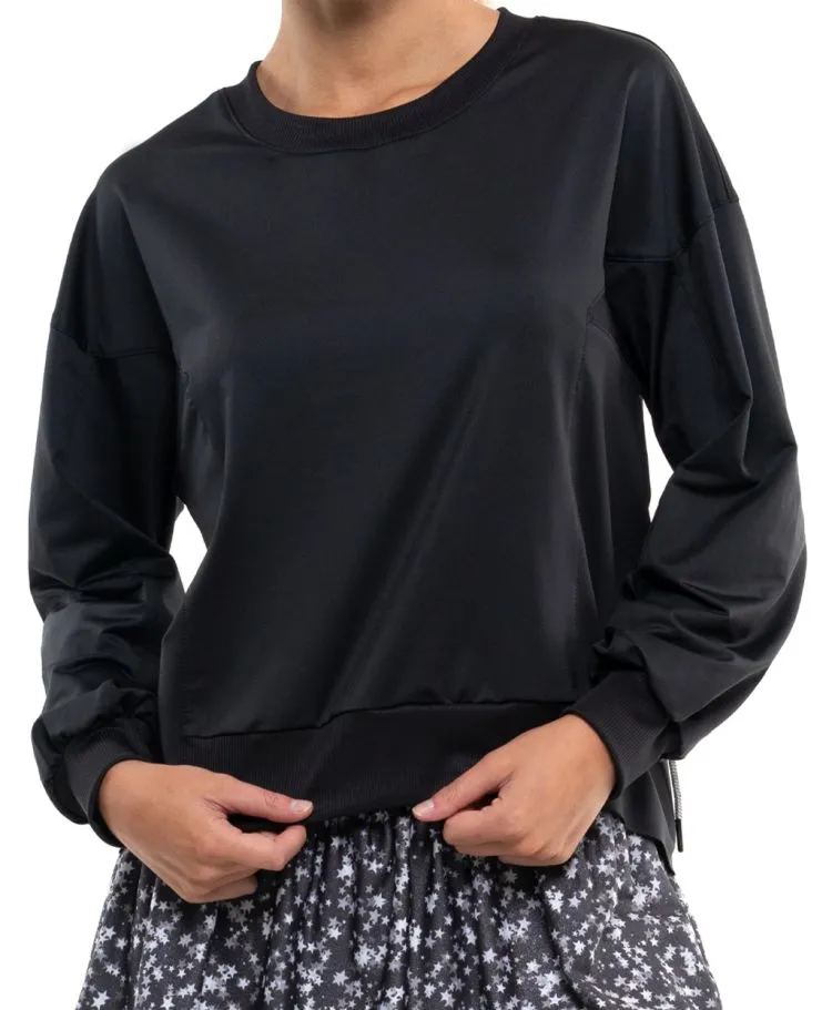 Lucky in Love Core Ruche Back L/S Women - black