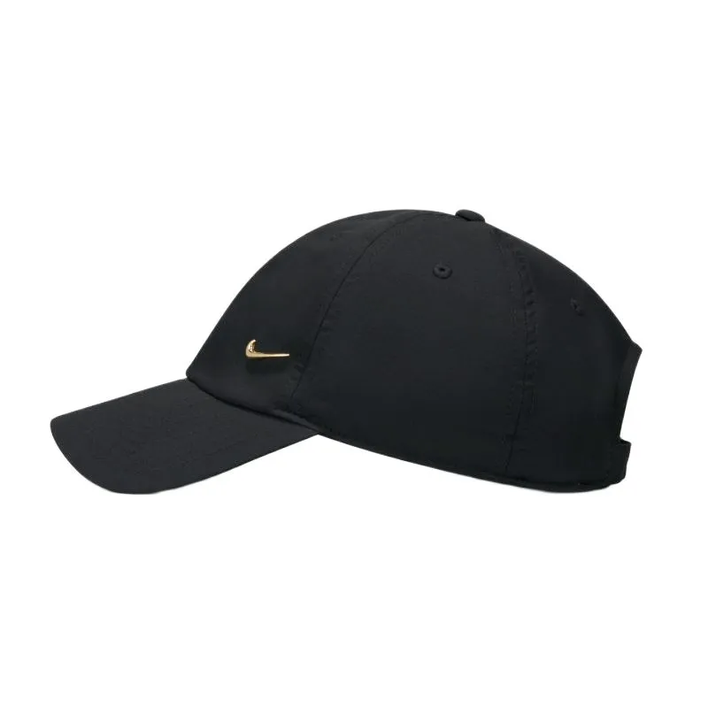 Nike Dri-Fit Club Unstructured Metal Swoosh - black/metalic gold