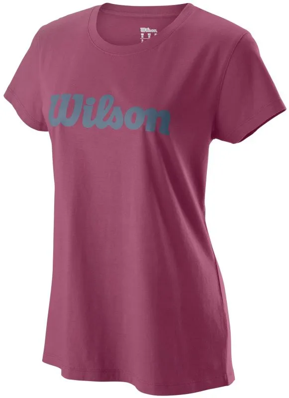 Wilson Women Script Cotton Tee II - plum