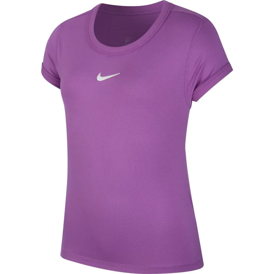 Nike Court G Dry Top SS - purple nebula/white