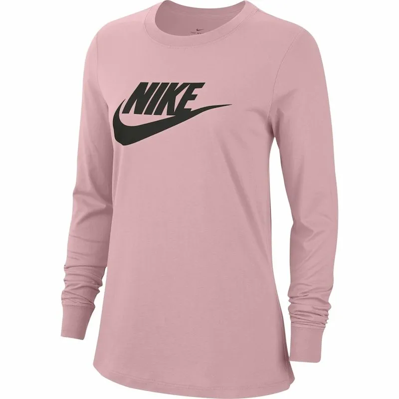 Nike Swoosh Essential LS Icon Ft - pink glaze/black