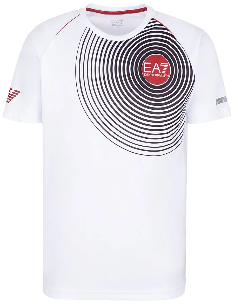EA7 Man Jersey T-Shirt - white EA7 Man Jersey T-Shirt - white