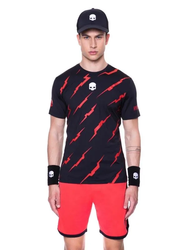 Hydrogen Thunder Tech Tee Man - black/red