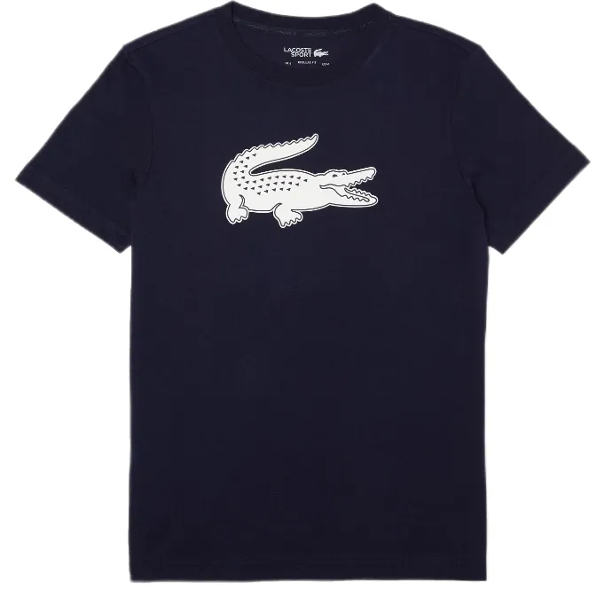 Lacoste SPORT 3D Print Crocodile Breathable Jersey - navy blue/white