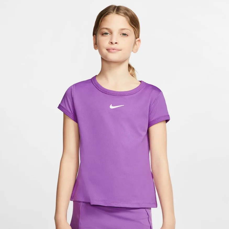 Nike Court G Dry Top SS - purple nebula/white