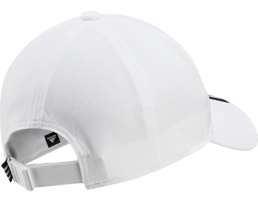 Adidas Aeroready 3-Stripes Baseball Hat - white/black/black