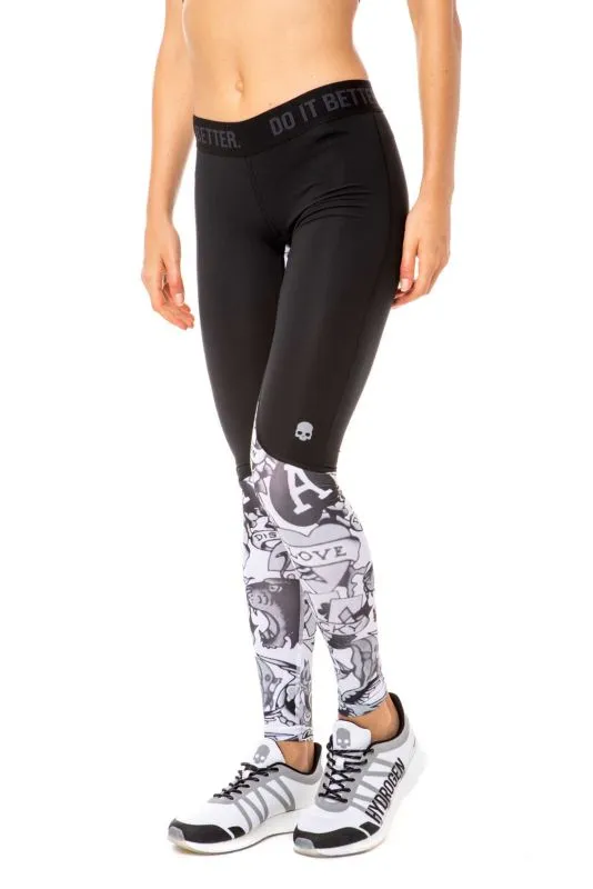 Hydrogen Printed Leggings Woman - grey