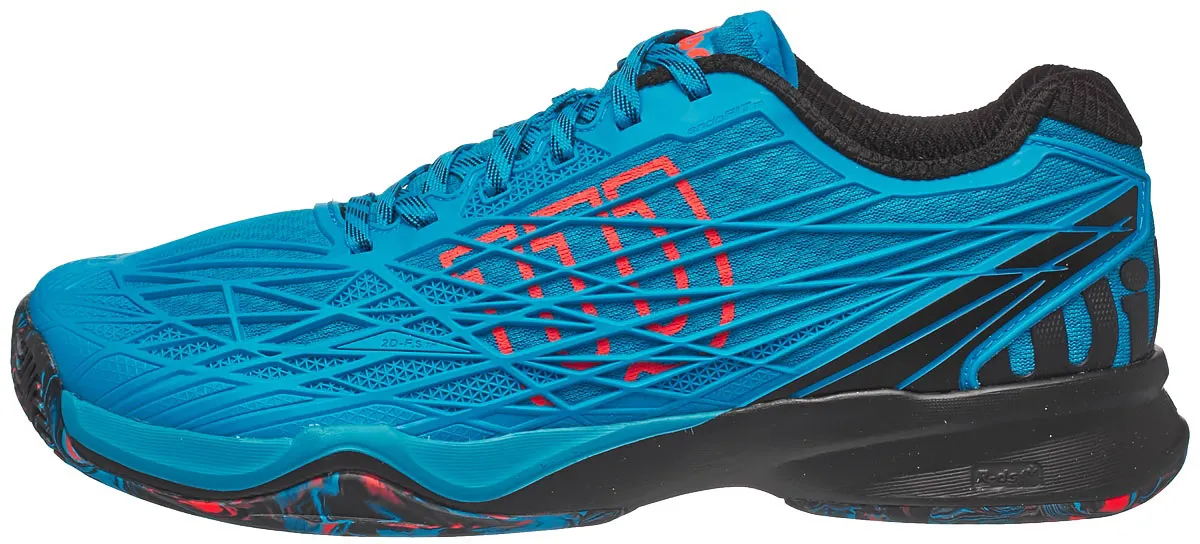 Wilson Kaos Clay Court - hawaiian ocean/black/fiery coral