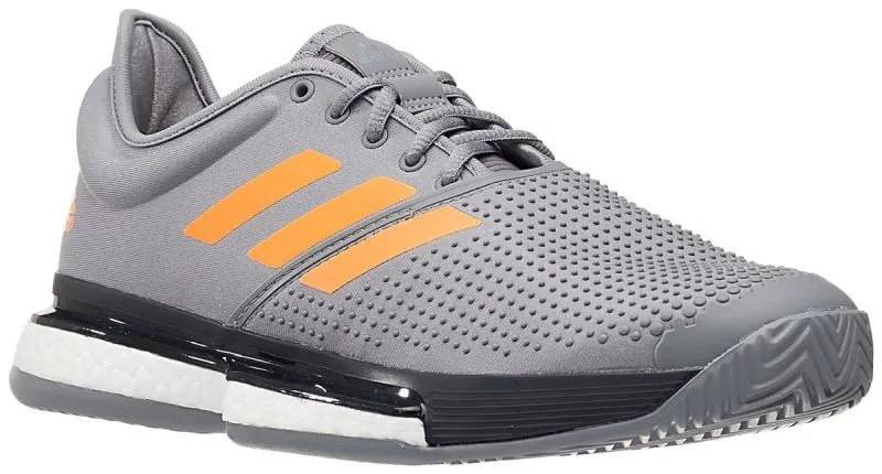 adidas-solecourt-boost-m-grey-heather-flame-orange-carbon-1 Adidas SoleCourt Boost M - grey heather/flame orange/carbon