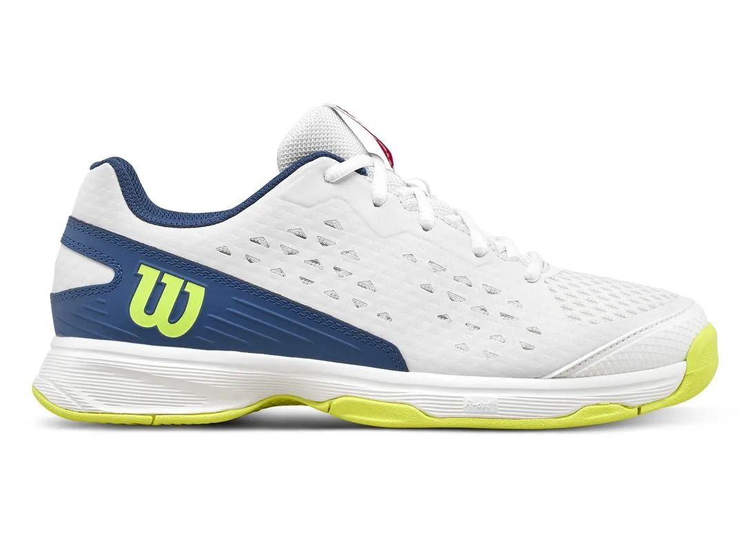 Wilson Rush Pro JR L - snow white/snow white/ensign blue