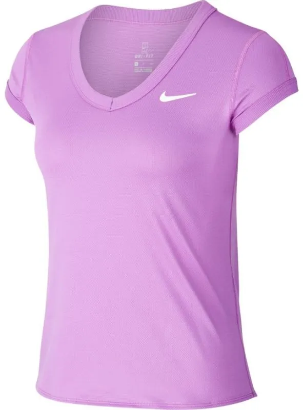 Nike Court Dry Top SS W - purple nebula/white